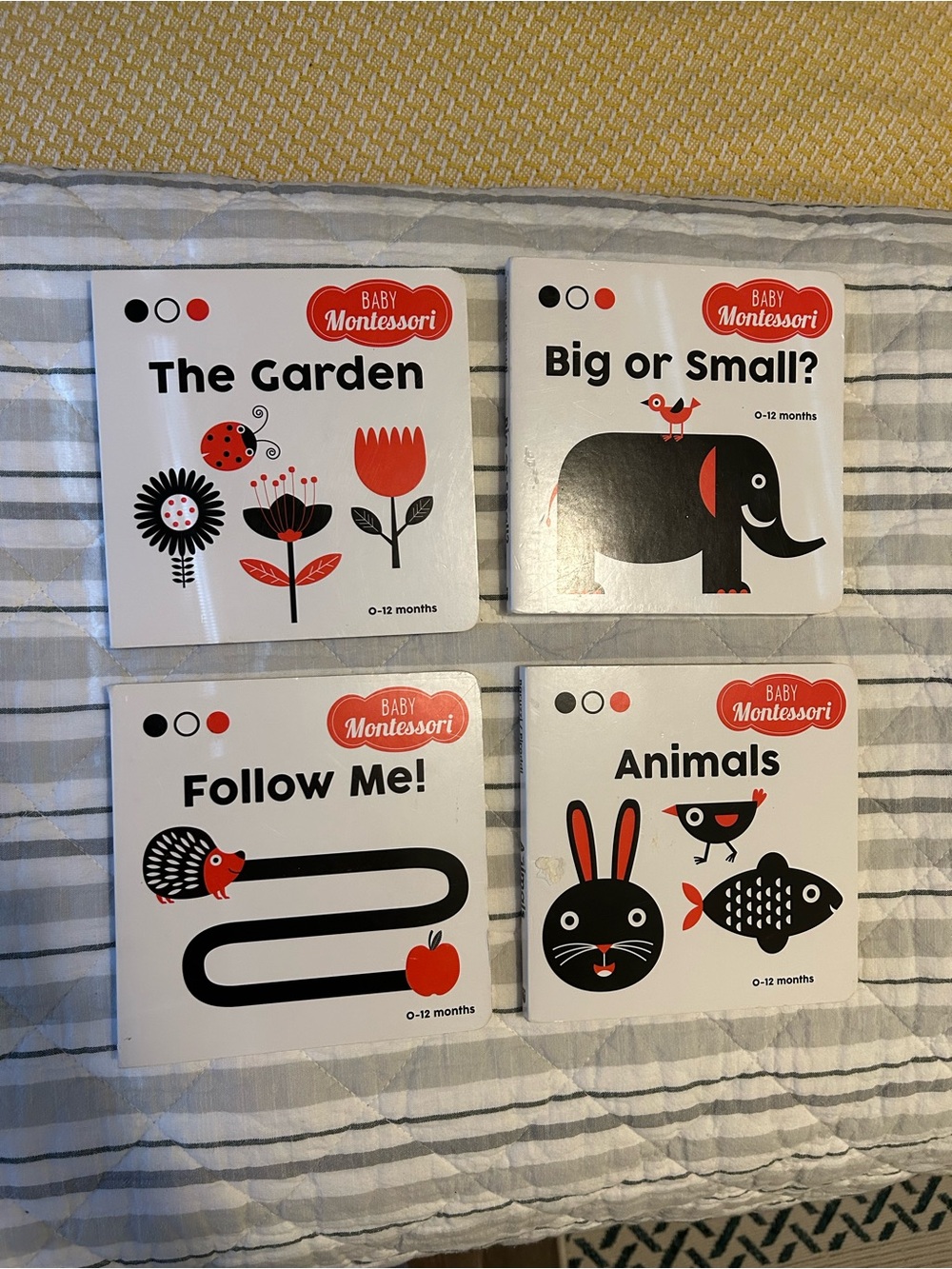 Baby Montessori Board Books Set - Black, Red, White